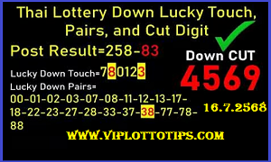 Thai Lottery Down Lucky Touch Pairs, Cut Digit 16-07-2025
