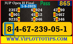 Thailand Lottery 3D Open H Final Game Vip Tips 01-09-2025