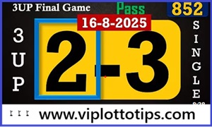 Thai Lottery 3UP Full and Final Single Digit Tips Today 16-08-2025