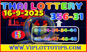 Bangkok Thailand Lottery 3up pair formula Open 16-09-2025