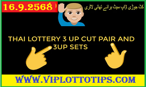 Thai Lottery Cut Pair And 3up Set Sure Number 16/09/2568