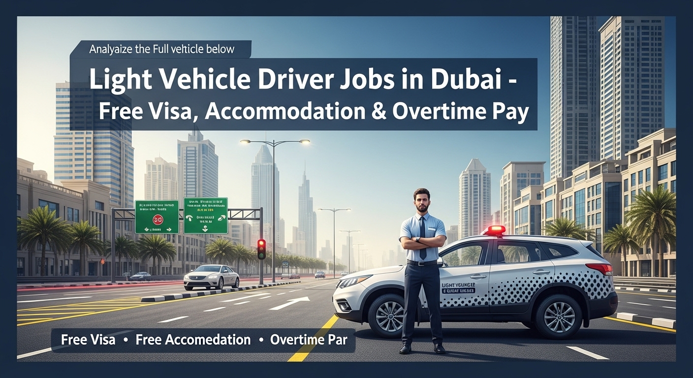 Light Vehicle Driver – Dubai (Free Visa, Accommodation & Overtime Pay)