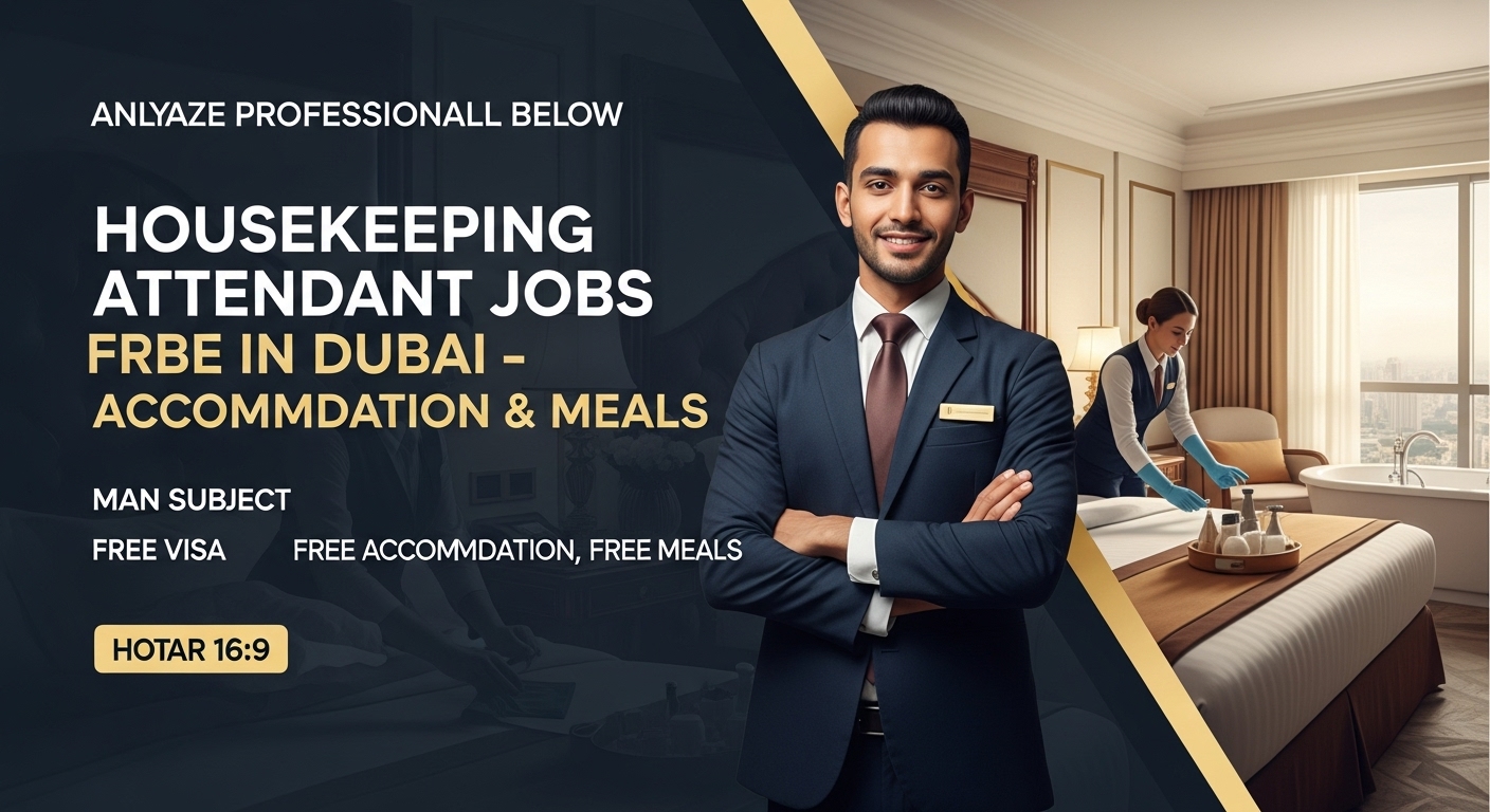 Housekeeping Attendant – Dubai (Free Visa, Accommodation & Meals)